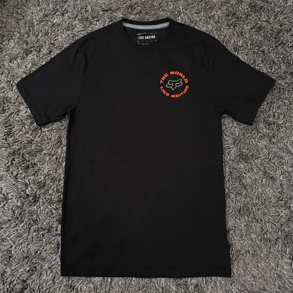 Fox Racing hero dirt club. black and orange T Shirt with big back graphic - Picture 3 of 5